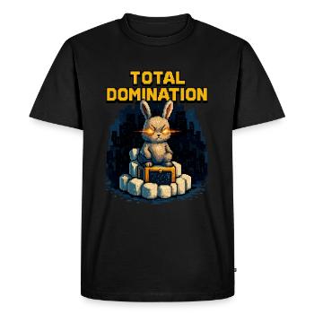 Pixel Bunny – Total Domination - Men's Premium Organic T-Shirt - black - Front - Nico (187cm)