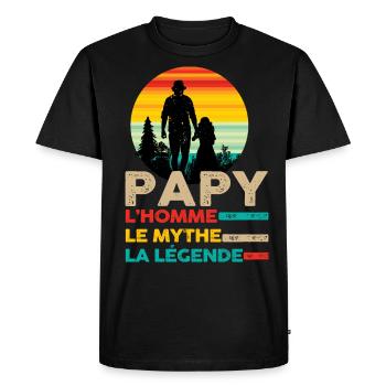 Un papy fantastique - T-shirt Premium bio Homme - noir - Devant - Nico (187cm)