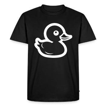 canard coloré - T-shirt Premium bio Homme - noir - Devant - Nico (187cm)
