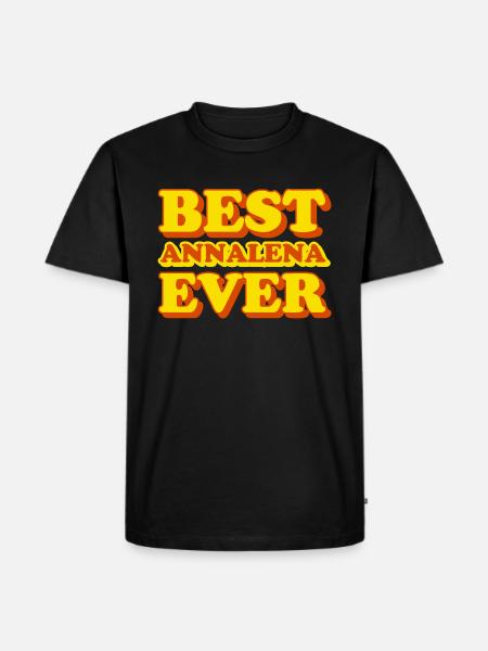 Annalena first name funny gift - Men's Premium Organic T-Shirt - black