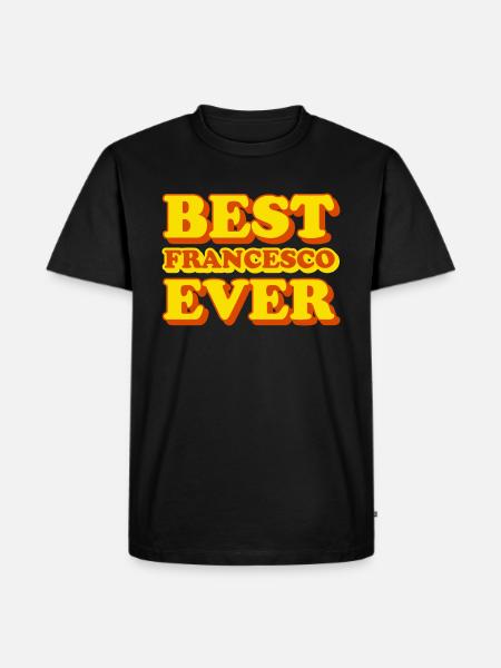 Francesco First Name Funny Gift - Men's Premium Organic T-Shirt - black