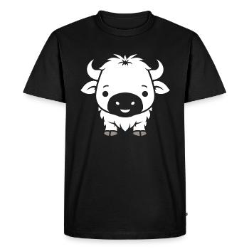 Buffle - T-shirt Premium bio Homme - noir - Devant - Nico (187cm)
