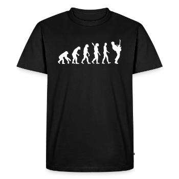 Guitariste Bassiste Evolution - T-shirt Premium bio Homme - noir - Devant - Nico (187cm)