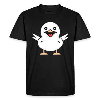 Mouette - T-shirt Premium bio Homme - noir - Devant - Nico (187cm)