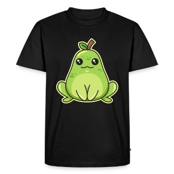 Frog pear design for frog lovers - Men's Premium Organic T-Shirt - black - Front - Nico (187cm)