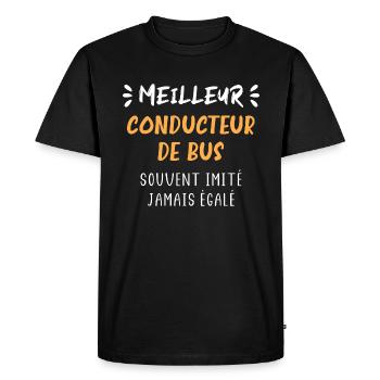 Meilleur conducteur de bus - T-shirt Premium bio Homme - noir - Devant - Nico (187cm)