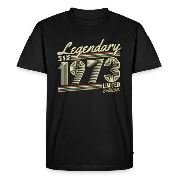 Legendary since 1973 - Men's Premium Organic T-Shirt - black - Front - Nico (187cm)