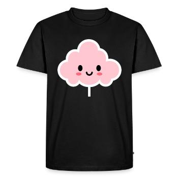 Humour Petite Barbe à papa - T-shirt Premium bio Homme - noir - Devant - Nico (187cm)