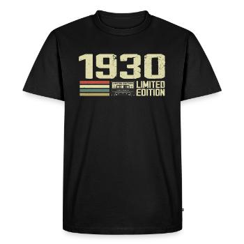 Né en 1930 - Vintage 1930 - 94e Anniversaire Rétro - T-shirt Premium bio Homme - noir - Devant - Nico (187cm)
