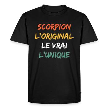 scorpion - T-shirt Premium bio Homme - noir - Devant - Nico (187cm)