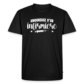 In Love with a Nurse - Men's Premium Organic T-Shirt - black - Front - Nico (187cm)