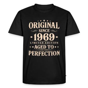 Cadeau d’anniversaire Vintage original 1969 - T-shirt Premium bio Homme - noir - Devant - Nico (187cm)
