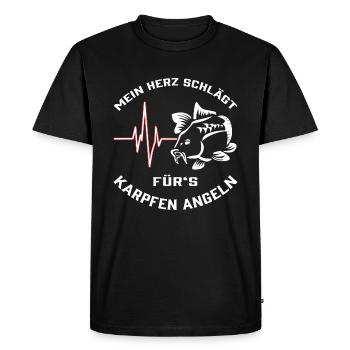 Pêche à la carpe - T-shirt Premium bio Homme - noir - Devant - Nico (187cm)