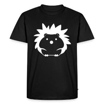 Hérisson - T-shirt Premium bio Homme - noir - Devant - Nico (187cm)