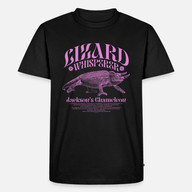 Jackson's Chamäleon Echsenflüsterer - Männer Premium Bio T-Shirt - Schwarz