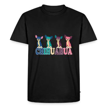 Cadeau drôle de patte de chiot de chien chihuahua - T-shirt Premium bio Homme - noir - Devant - Nico (187cm)