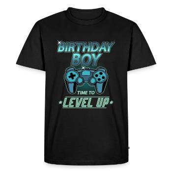 Birthday Boy Geburtstag Jungen Herren Gaming - Männer Premium Bio T-Shirt - Schwarz - Vorne - Nico (187cm)