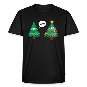 Sapin de Noël Flitchen drôle Noël - T-shirt Premium bio Homme - noir - Devant - Nico (187cm)