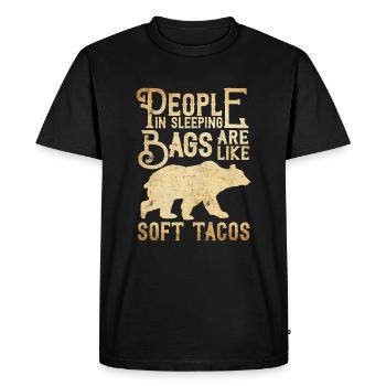Les gens dans les coins de couchage sont drôles comme des tacos mous - T-shirt Premium bio Homme - noir - Devant - Nico (187cm)