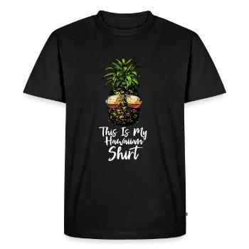 Pineapple This is my Hawaiian Shirt Retro Haw - Men's Premium Organic T-Shirt - black - Front - Nico (187cm)