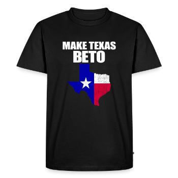 Faire Texas Beto 2022 Texas Flag Beto pour Gou - T-shirt Premium bio Homme - noir - Devant - Nico (187cm)