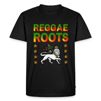 Reggae Roots Lion of Judah - T-shirt Premium bio Homme - noir - Devant - Nico (187cm)