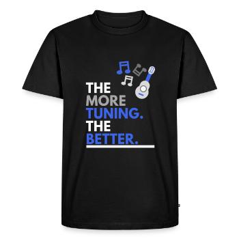 plus il y a de réglage, mieux c’est - T-shirt Premium bio Homme - noir - Devant - Nico (187cm)