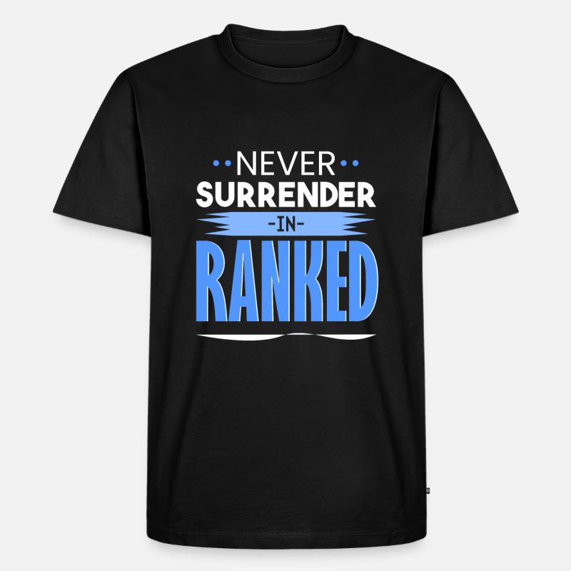 Niemals SURRENDER - Männer Premium Bio T-Shirt - Schwarz