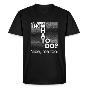 Time to hang out - Men's Premium Organic T-Shirt - black - Front - Nico (187cm)