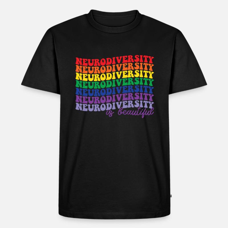 Neurodiversit�t ist ein �nes Autismusbewusstsei - Männer Premium Bio T-Shirt - Schwarz