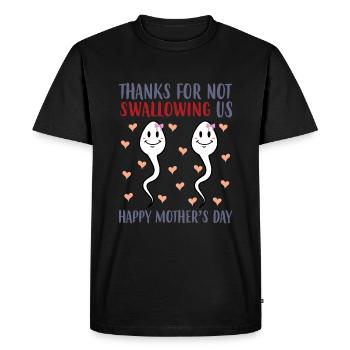 Merci de ne pas nous avoir donné la fête des mères. - T-shirt Premium bio Homme - noir - Devant - Nico (187cm)