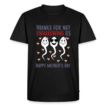 Merci de ne pas nous avoir donné la fête des mères. - T-shirt Premium bio Homme - noir - Devant - Nico (187cm)