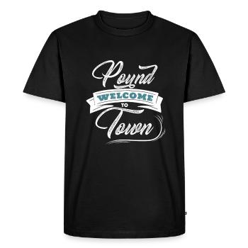 Bienvenue à Pound Town Humour drôle pour adultes - T-shirt Premium bio Homme - noir - Devant - Nico (187cm)