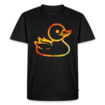 canard coloré - T-shirt Premium bio Homme - noir - Devant - Nico (187cm)