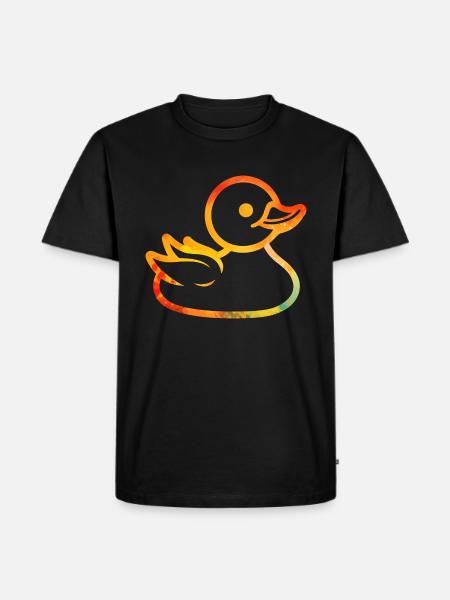 Bunte Ente - Männer Premium Bio T-Shirt - Schwarz