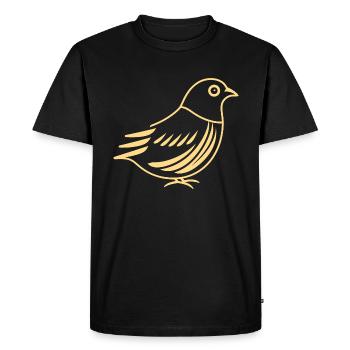 quail small quail bird - Men's Premium Organic T-Shirt - black - Front - Nico (187cm)