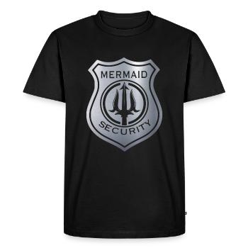 Mermaid Security Logo Merman Costume SecurityMeerj - Men's Premium Organic T-Shirt - black - Front - Nico (187cm)