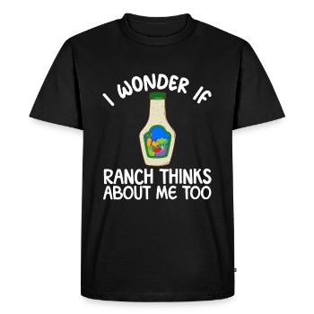 I wonder if ranch thinks of me too, ranch - Men's Premium Organic T-Shirt - black - Front - Nico (187cm)