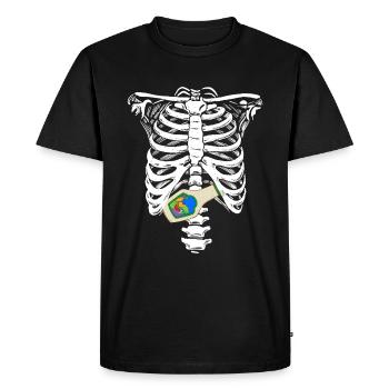 Skeleton Rippcage Ranch Funny Ranch DressingSkele - Men's Premium Organic T-Shirt - black - Front - Nico (187cm)