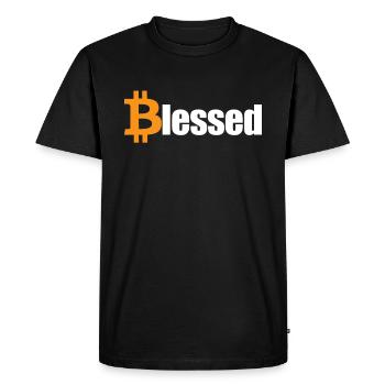 Béni Bitcoin Crypto Hodl BTC Béni Bitc - T-shirt Premium bio Homme - noir - Devant - Nico (187cm)