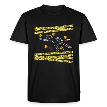 Victime Meurtre Scène De Crime Craie Contour Véritable Crime Scène Craie - T-shirt Premium bio Homme - noir - Devant - Nico (187cm)