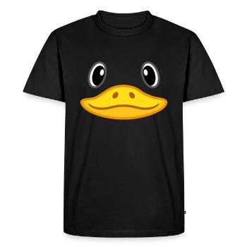 Entengesicht faules Halloween Kostüm EntengesichtH - Männer Premium Bio T-Shirt - Schwarz - Vorne - Nico (187cm)