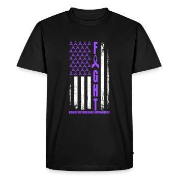 Lutte contre la violence domestique États-Unis Violence domestique - T-shirt Premium bio Homme - noir - Devant - Nico (187cm)