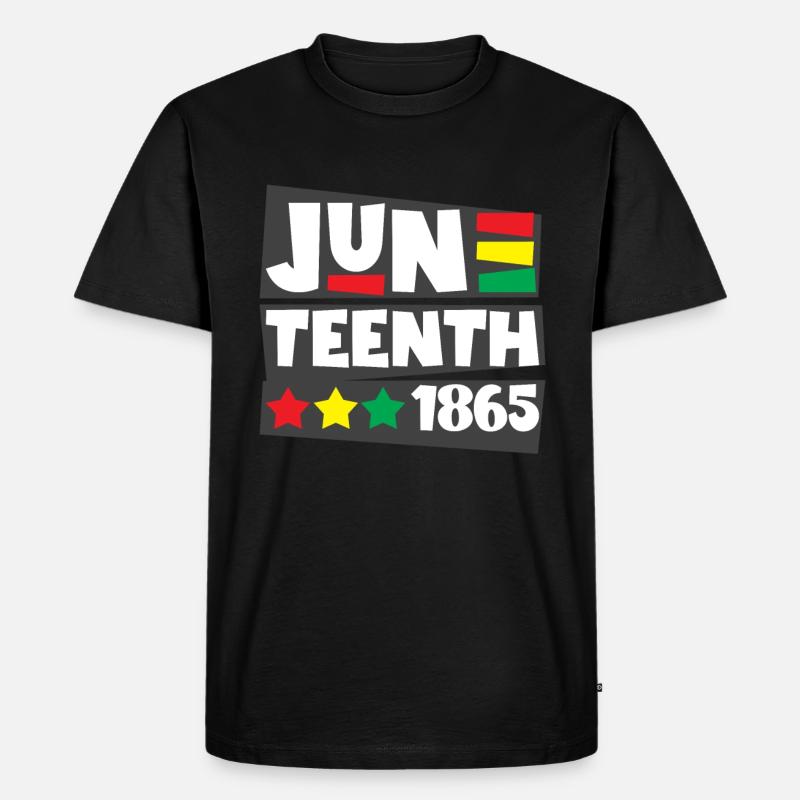 Juneteenth 1865 Juneteenth Schwarze Freiheit - Männer Premium Bio T-Shirt - Schwarz