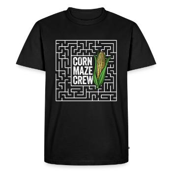 Labyrinthe de maïs Crew Labyrinthe de maïs Drôle Hallowee - T-shirt Premium bio Homme - noir - Devant - Nico (187cm)
