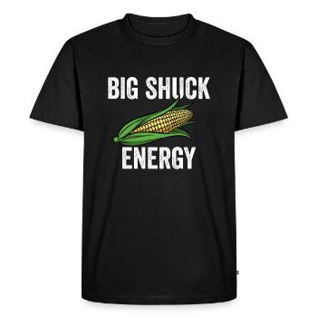 Maïs Big Shuck Energy Farmer Maïs Big Shuck Energy - T-shirt Premium bio Homme - noir - Devant - Nico (187cm)