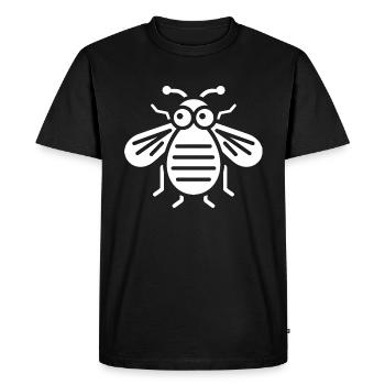 Mouche - T-shirt Premium bio Homme - noir - Devant - Nico (187cm)