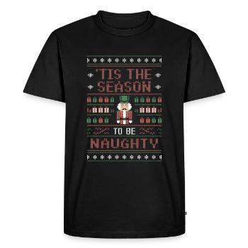 C’est la saison du casse-noisette effronté weihn - T-shirt Premium bio Homme - noir - Devant - Nico (187cm)