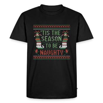 It's the time to be a cheeky Christmas elf - Men's Premium Organic T-Shirt - black - Front - Nico (187cm)