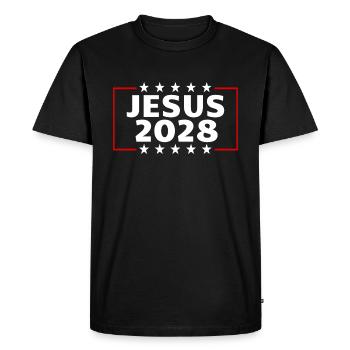 Jesus 2028 Choose Jesus - Men's Premium Organic T-Shirt - black - Front - Nico (187cm)